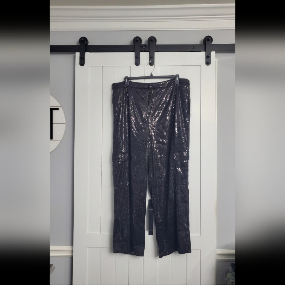 Worthington Jason Bolden Women's Plus Cargo Sequins Pants. NEW!